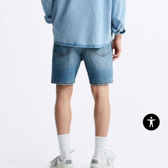 ZARA DENIM MEN'S SHORTS SIZE 36 - Picture 3 of 8
